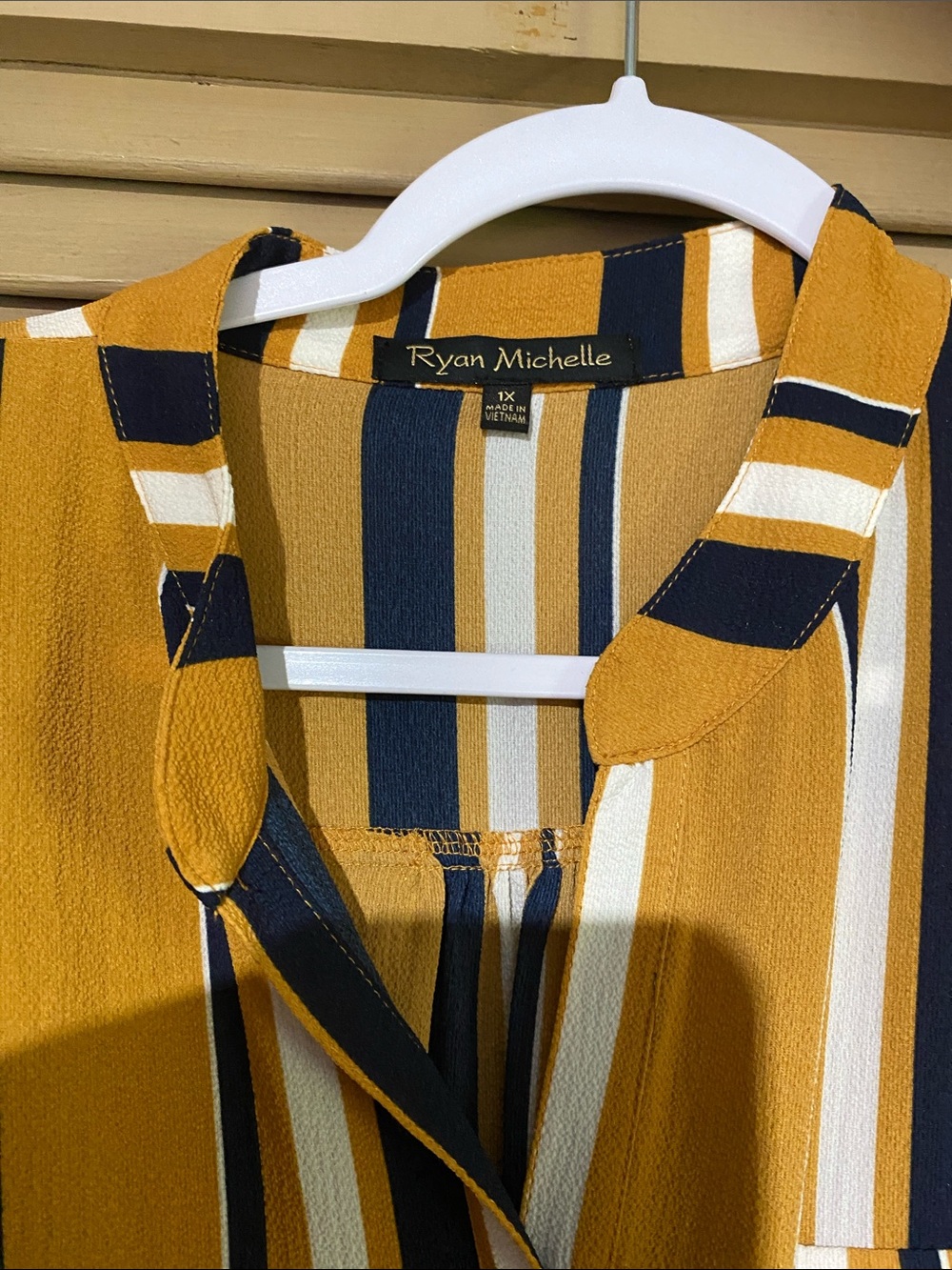 Women's Mustard Stripe Blouse
